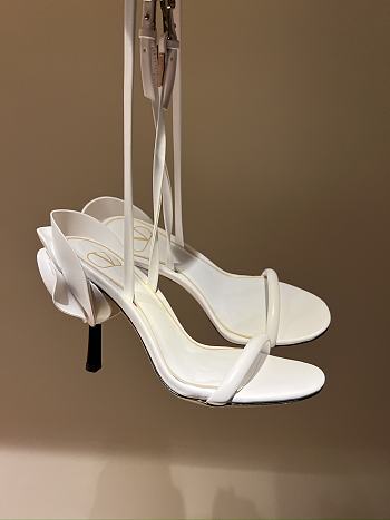 Fortok Valentino Roserouche High-heel Sandals White 