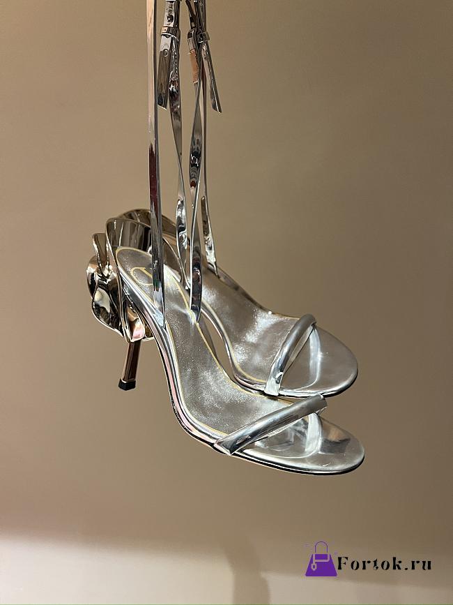 Fortok Valentino Roserouche High-heel Sandals Silver - 1
