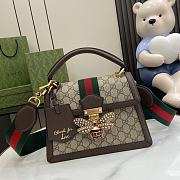 Fortok Gucci Queen Margaret GG Supreme Top-Handle Bag Brown 25.5x17.5x13cm - 1