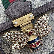Fortok Gucci Queen Margaret GG Supreme Top-Handle Bag Brown 25.5x17.5x13cm - 3