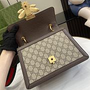 Fortok Gucci Queen Margaret GG Supreme Top-Handle Bag Brown 25.5x17.5x13cm - 4