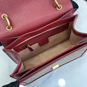 Fortok Gucci Queen Margaret GG Supreme Top-Handle Bag Red 25.5x17.5x13cm - 6