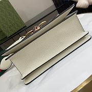 Fortok Gucci Queen Margaret GG Supreme Top-Handle Bag White 25.5x17.5x13cm - 6