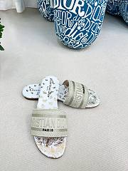 Fortok Dior Dway Gradient Butterflies Pattern Slides White&Beige - 4