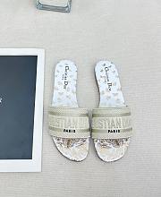 Fortok Dior Dway Gradient Butterflies Pattern Slides White&Beige - 1