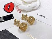 Fortok Chanel Grandma Pearl Braided Mesh Stud Earrings - 3
