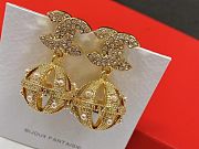Fortok Chanel Grandma Pearl Braided Mesh Stud Earrings - 4