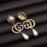 Fortok Gucci Diamond GG Pearl Earrings - 2
