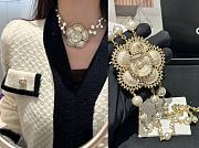 Fortok Chanel Double C Apricot Camellia Pearl Necklace - 6