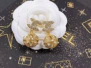 Fortok Chanel Grandma Pearl Braided Mesh Stud Earrings - 1