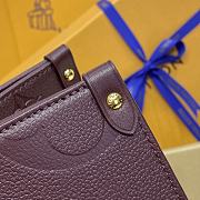 Fortok Louis Vuitton Onthego Monogram Empreinte Leather Bag Burgundy M46601 35x27x14cm - 5