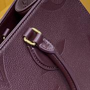 Fortok Louis Vuitton Onthego Monogram Empreinte Leather Bag Burgundy M46601 35x27x14cm - 4