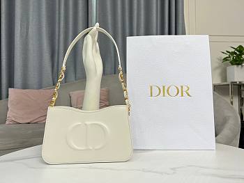 Fortok Dior CD Signature Hobo Mini Bag White 23.5x14.5x6cm