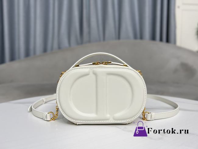 Fortok Dior CD Signature Oval Camera Bag White 18x6x11cm - 1