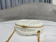 Fortok Dior CD Signature Oval Camera Bag White 18x6x11cm - 5