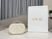 Fortok Dior CD Signature Oval Camera Bag White 18x6x11cm - 3