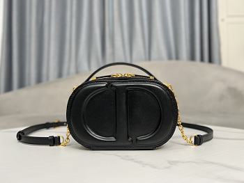 Fortok Dior CD Signature Oval Camera Bag Black 18x6x11cm