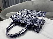 Fortok Dior Book Tote Blue Embroidery Reverse Jouy Print 36.5cm - 5