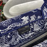 Fortok Dior Book Tote Blue Embroidery Reverse Jouy Print 36.5cm - 2