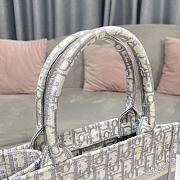 Fortok Dior Small Book Tote Gray Oblique Print 26.5x21x14cm - 2