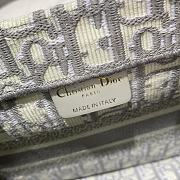 Fortok Dior Small Book Tote Gray Oblique Print 26.5x21x14cm - 5