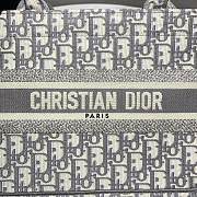 Fortok Dior Small Book Tote Gray Oblique Print 26.5x21x14cm - 6