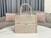 Fortok Dior Small Book Tote Pink Oblique Print 26.5x21x14cm - 1