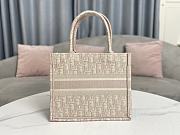 Fortok Dior Small Book Tote Pink Oblique Print 26.5x21x14cm - 5