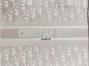 Fortok Dior Small Book Tote Pink Oblique Print 26.5x21x14cm - 4