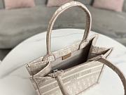 Fortok Dior Small Book Tote Pink Oblique Print 26.5x21x14cm - 2