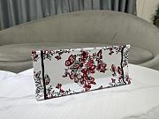 Fortok Dior Book Tote White And Red Butterfly And Heart Patterns Embroidery 36x27.5x16.5cm - 6