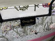 Fortok Dior Book Tote Butterfly Around The World Graphic In White And Pink 36x27.5x16.5cm - 4