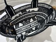 Fortok Dior Hat Basket Bag White and Black Butterfly Bandana Embroidery 26cm - 6