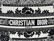 Fortok Dior Hat Basket Bag White and Black Butterfly Bandana Embroidery 26cm - 5