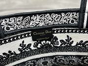 Fortok Dior Hat Basket Bag White and Black Butterfly Bandana Embroidery 26cm - 3
