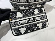 Fortok Dior Hat Basket Bag White and Black Butterfly Bandana Embroidery 26cm - 2