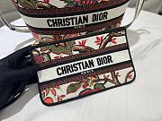 Fortok Dior Hat Basket Bag Natural Multicolor Albero della Vita Embroidery 27x20x8cm - 5