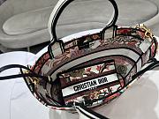 Fortok Dior Hat Basket Bag Natural Multicolor Albero della Vita Embroidery 27x20x8cm - 4