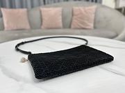 Fortok Dior Dream Embroidered Bead Tube Black Bag 26×16cm - 6