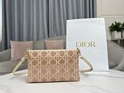 Fortok Dior Dream Embroidered Bead Tube Beige Bag 26×16cm - 1
