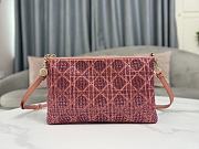 Fortok Dior Dream Embroidered Bead Tube Pink Bag 26×16cm - 1
