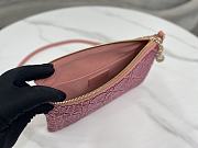 Fortok Dior Dream Embroidered Bead Tube Pink Bag 26×16cm - 5