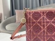 Fortok Dior Dream Embroidered Bead Tube Pink Bag 26×16cm - 3