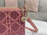 Fortok Dior Dream Embroidered Bead Tube Pink Bag 26×16cm - 2