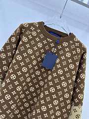 Fortok Louis Vuitton Presbyopic Pullover Sweater Brown - 5