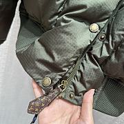 Fortok Louis Vuitton Padded Nylon Bomber Jacket Green Khaki - 4