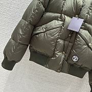 Fortok Louis Vuitton Padded Nylon Bomber Jacket Green Khaki - 3