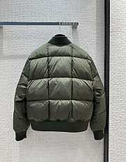 Fortok Louis Vuitton Padded Nylon Bomber Jacket Green Khaki - 2