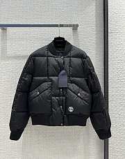 Fortok Louis Vuitton Padded Nylon Bomber Jacket Black - 1