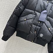 Fortok Louis Vuitton Padded Nylon Bomber Jacket Black - 2